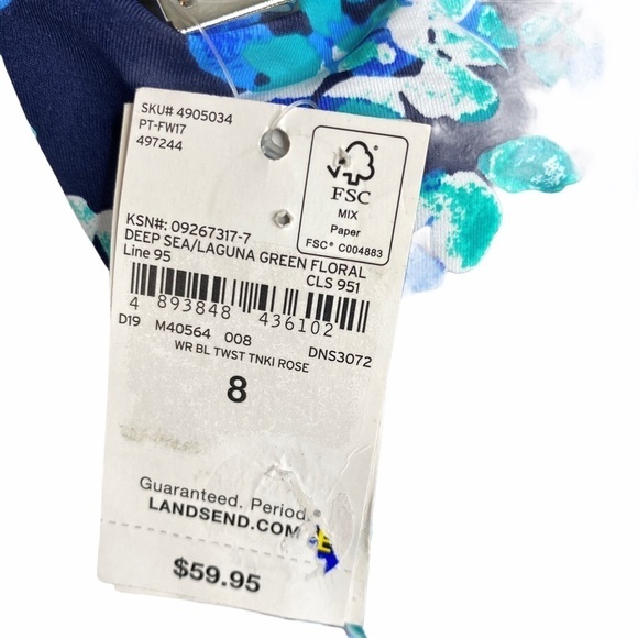 NWT Lands End Tankini Top sz8 - Picture 6 of 10
